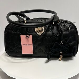 NWT Juicy Couture Black Embossed Shoulder Bag